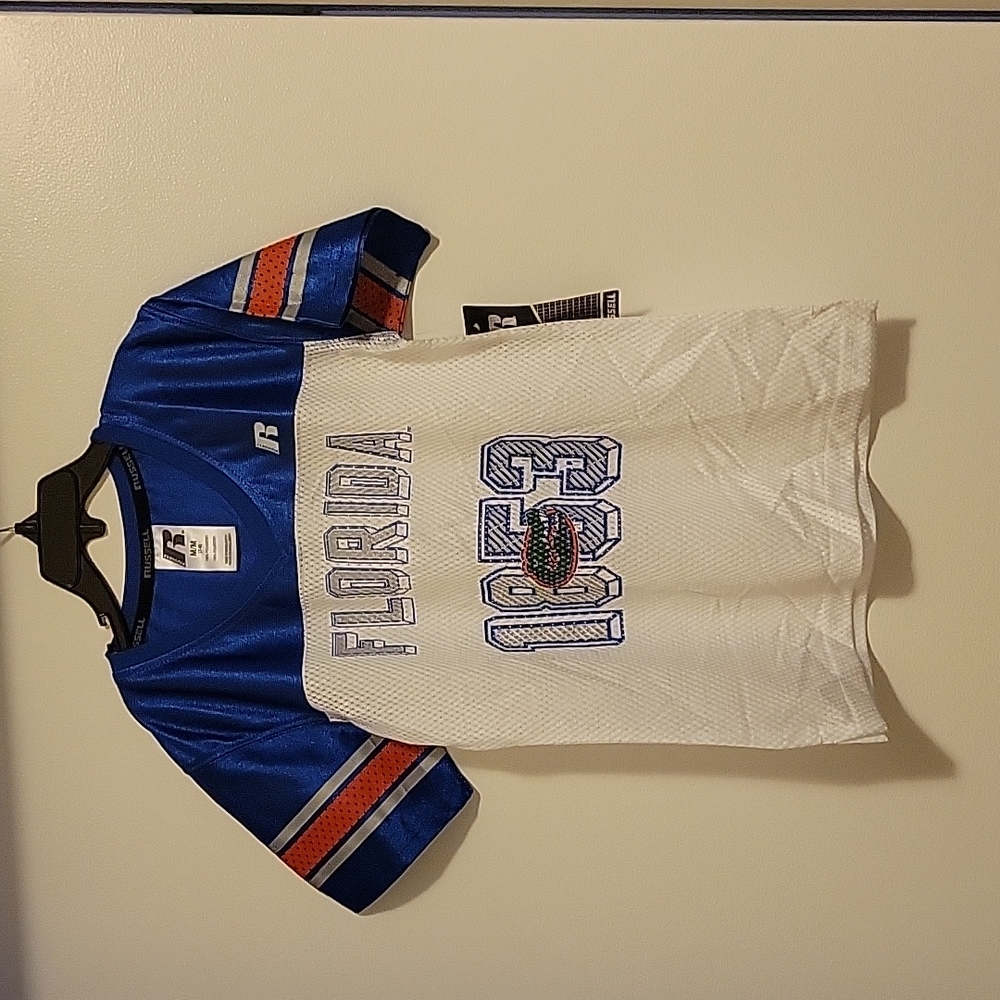 NWT: RUSSELL Officially Licensed Florida Gator Boys Jersey